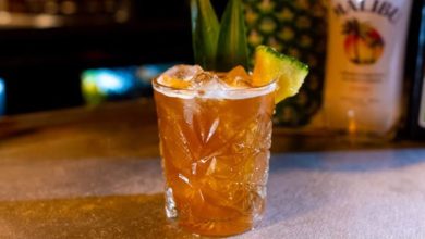 an image of a surfer on acid cocktail on a bar